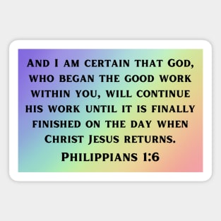 Bible Verse Philippians 1:6 Magnet